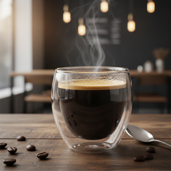 Термоустойчиви чаши за еспресо с двойно дъно – комплект 4 бр., 65 мл 5