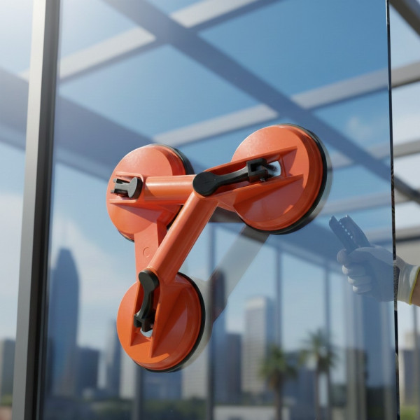 Троен вакуумен държач за стъкла – до 120 кг товароносимост