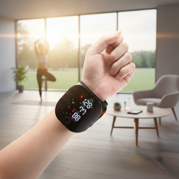 Преносим дигитален апарат за кръвно налягане за китка с LCD дисплей и памет