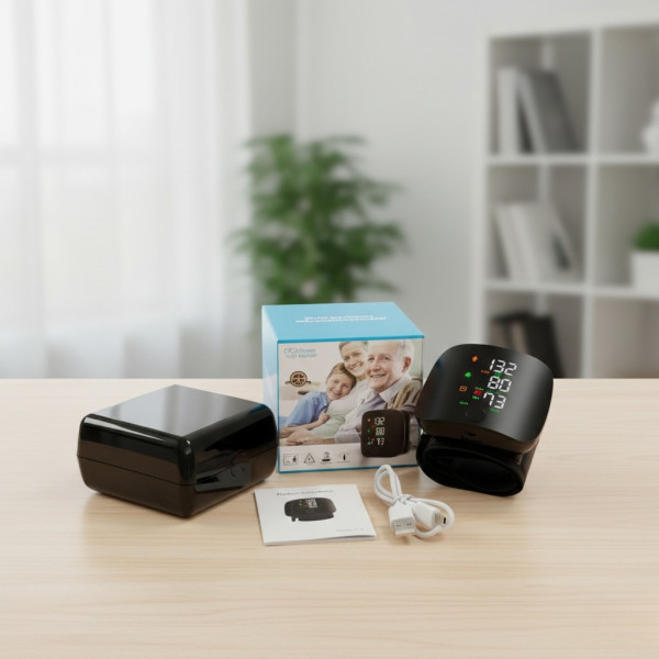 Преносим дигитален апарат за кръвно налягане за китка с LCD дисплей и памет 5