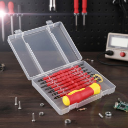 Професионален комплект двустранни изолирани отвертки с дръжка - 14в1