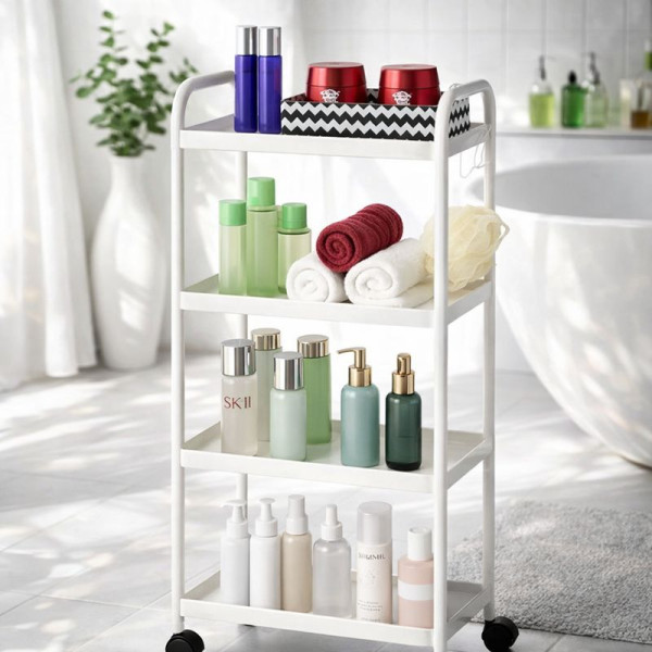 Компактна дизайнерска количка-етажерка за организиране на баня и кухня 1