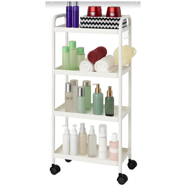 Компактна дизайнерска количка-етажерка за организиране на баня и кухня