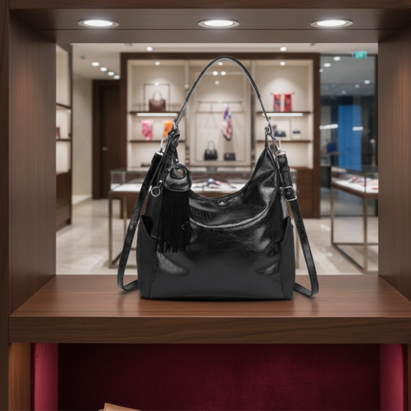 Дамска чанта с висулка и странични джобове в 7 цвята — стилна, вместителна и практична 6