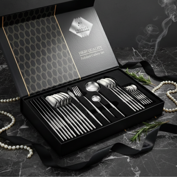 Комплект тенджери Swisgold Alana с 5-слойно капсулно дъно DJ11 + Подарък луксозен комплект прибори за хранене от 24 части KN2 11