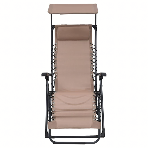 Комплект за релаксация на открито: 2 сгъваеми шезлонга с нулева гравитация CHAIR3 и стилна масичка за кафе CPM3