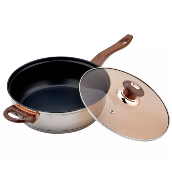 Комплект съдове за готвене от 12 части – Неръждаема стомана, равномерно нагряване и лесна поддръжка