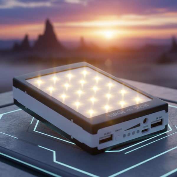 Соларна външна батерия, Power Bank 80000 mAch, външна батерия за GSM + 20 LED 1