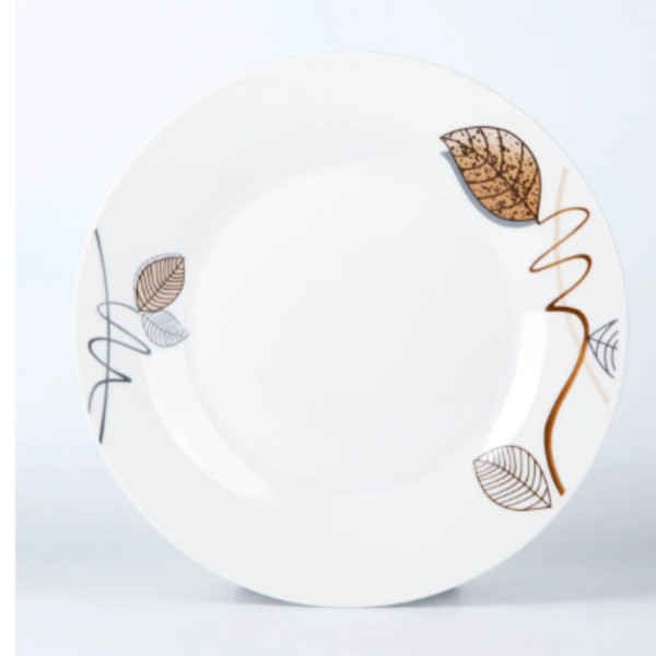 Стил и изтънченост за всяка трапеза - Комплект чинии 24 части с елегантен листен дизайн