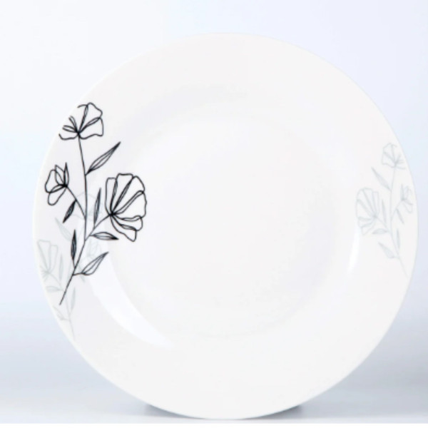 Комплект чинии 24 части с елегантен черен флорален мотив – Изтънченост за всяка трапеза 7