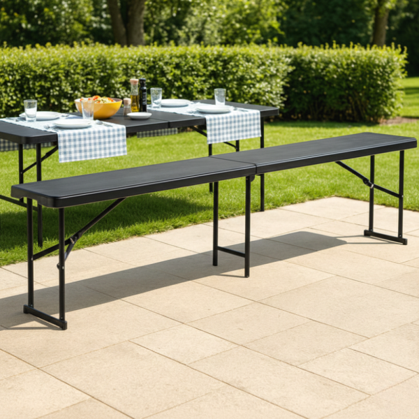 Сгъваема пейка за кетъринг 180 см - здрава и лесна за пренасяне - идеална за големи събития и къмпинг 1