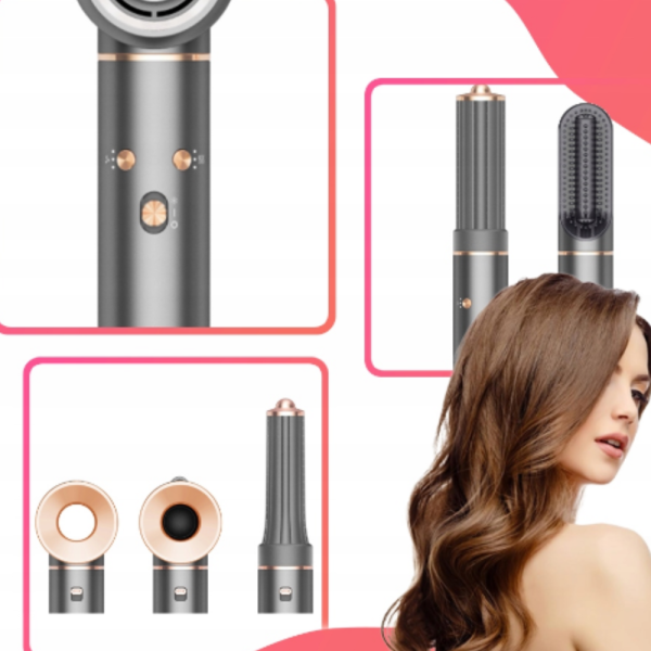 Мощен сешоар 5 в 1 KANZA — бързо сушене и професионално стилизиране с йонизация за блестяща и гладка коса 4