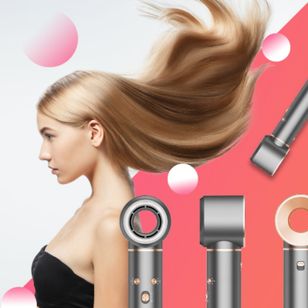 Мощен сешоар 5 в 1 KANZA — бързо сушене и професионално стилизиране с йонизация за блестяща и гладка коса