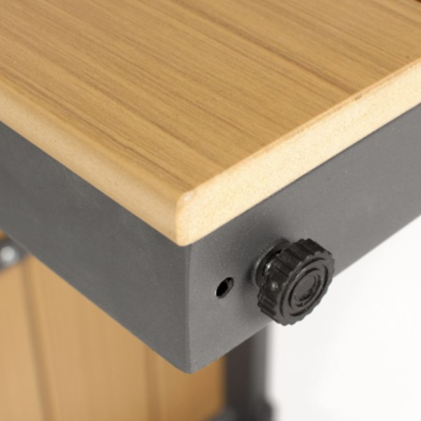 Градински комплект KANZA - модулен ъглов диван от алуминий с удобни възглавници и маса 7