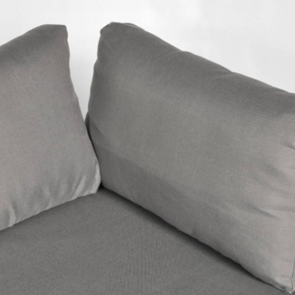 Градински комплект KANZA - модулен ъглов диван от алуминий с удобни възглавници и маса