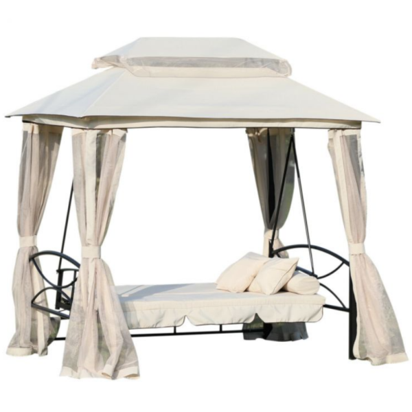 Луксозна градинска шатра с люлка и функция сън за пълен релакс 10