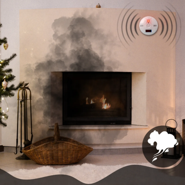 Безжичен CO сензор с LCD дисплей — бързо откриване на опасни нива въглероден оксид, силна аларма и лесен монтаж