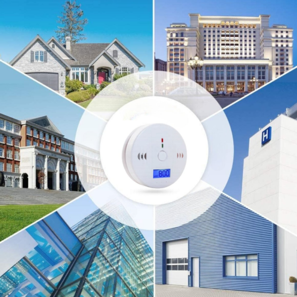 Безжичен CO сензор с LCD дисплей — бързо откриване на опасни нива въглероден оксид, силна аларма и лесен монтаж