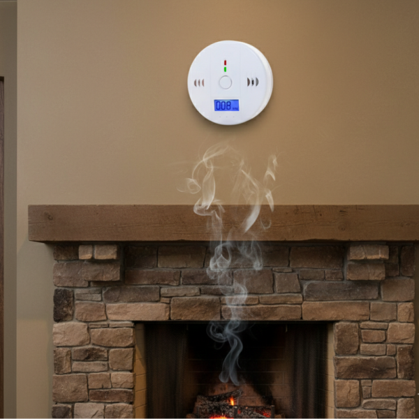 Безжичен CO сензор с LCD дисплей — бързо откриване на опасни нива въглероден оксид, силна аларма и лесен монтаж