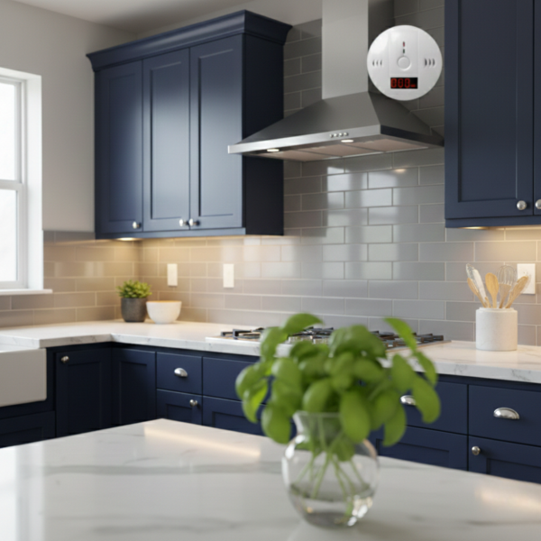 Безжичен CO сензор с LCD дисплей — бързо откриване на опасни нива въглероден оксид, силна аларма и лесен монтаж