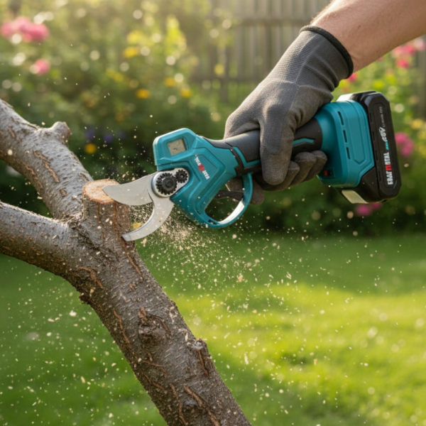 Комплект акумулаторна ножица KraftRoyal с 2 батерии и куфар — мощно и прецизно рязане 4