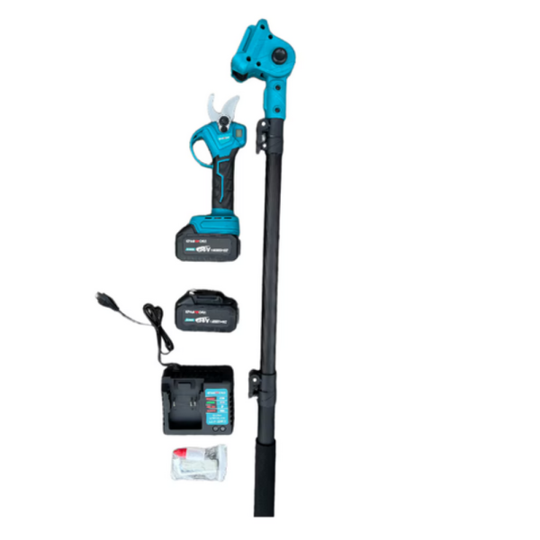 Акумулаторна лозарска ножица KraftRoyal 36V 8Ah с телескопичен прът до 2.7м — мощно, леко и удобно рязане
