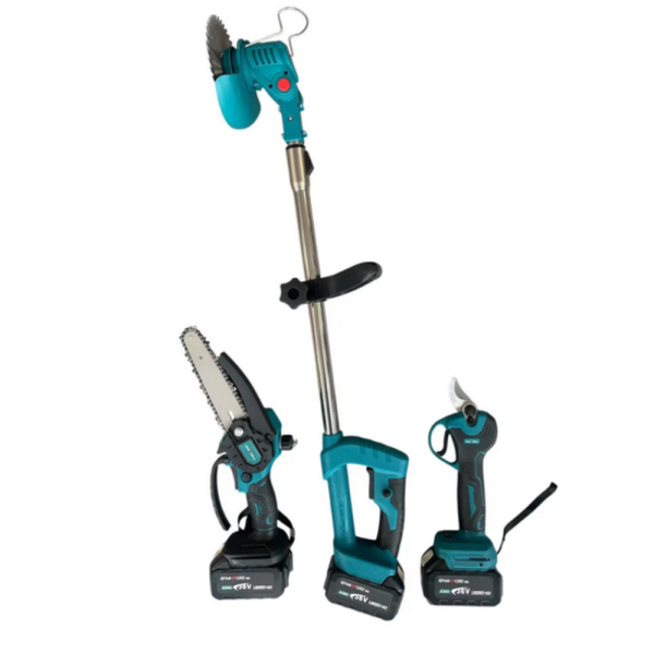 Акумулаторен комплект 3в1 – тример, ножица и резачка с 3 батерии 36V/8Ah