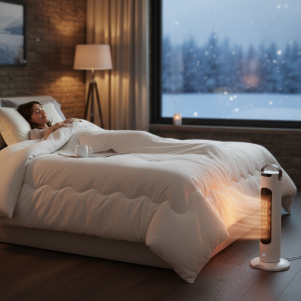 Вентилаторна печка 2 в 1 за бързо и равномерно отопление + целогодишен олекотен юрган за спокоен сън 5