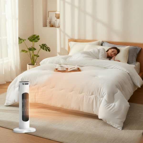 Вентилаторна печка 2 в 1 за бързо и равномерно отопление + целогодишен олекотен юрган за спокоен сън 1