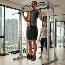 Професионален ластик за набиране с регулируема дължина и двойна опора за крака