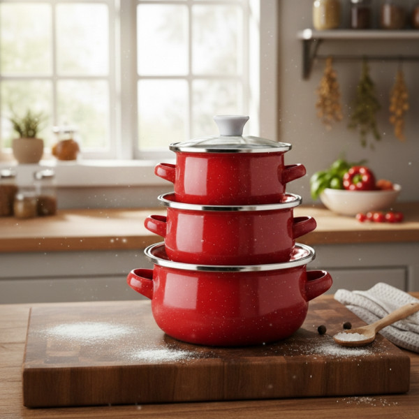 Комплект от 3 тенджери - 16см, 18см, 20см 2