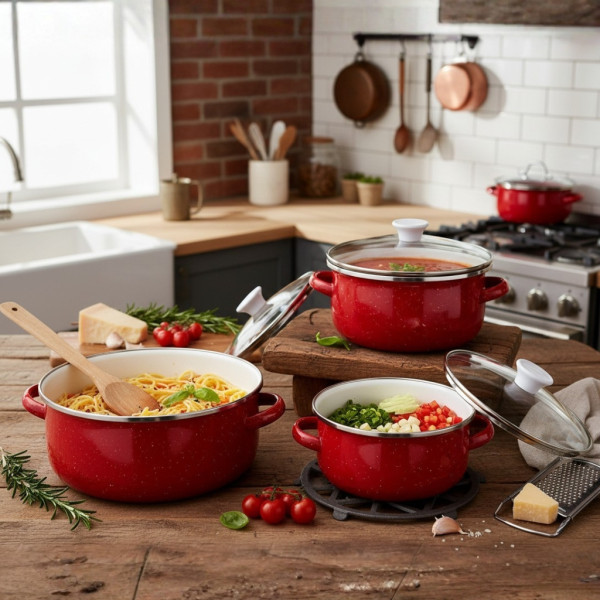 Комплект от 3 тенджери - 16см, 18см, 20см 5