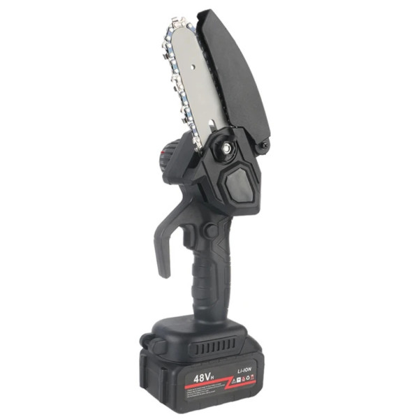 Акумулаторен мини верижен трион 6", Комплект с 2 батерии 6000mAh и куфар 11