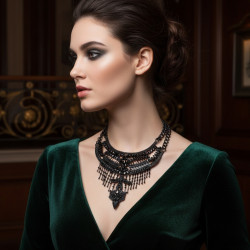 Дамска огърлица с камъни D46