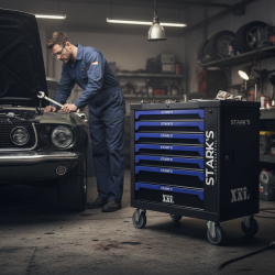 Професионална количка с инструменти 258 части – пълен набор за автосервизи и майстори