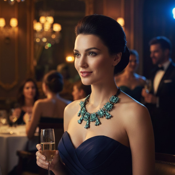 Дамски колиета с многоцветни  камъни или дамски комплект колие с обици - D97