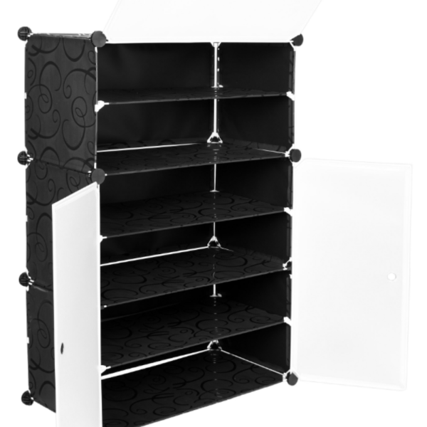 Черен модулен шкаф за обувки - функционалност и красив дизайн в едно 11