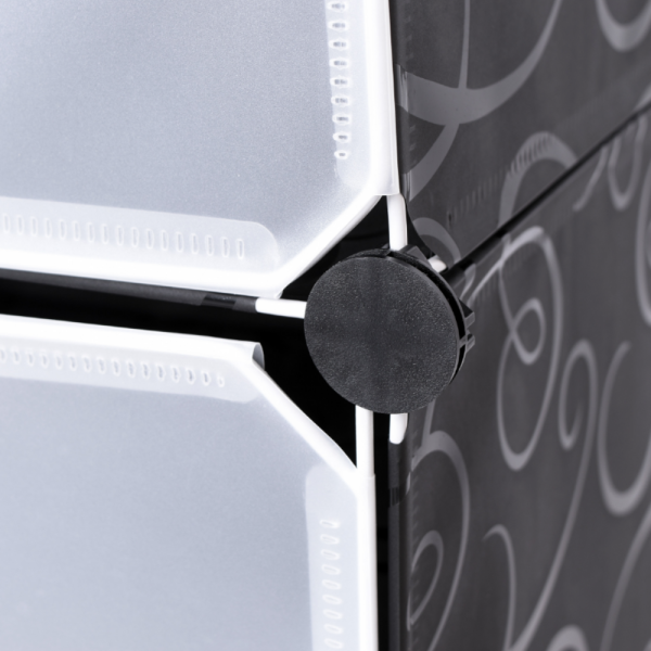 Черен модулен шкаф за обувки - функционалност и красив дизайн в едно