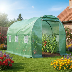 Резервно покривало за оранжерия 3x2x2м – Армирано UV , с цип и прозорци (без рамка)