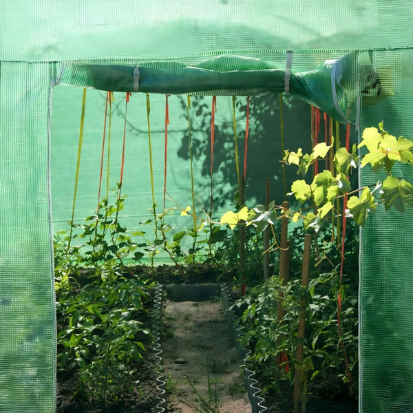 Резервно покривало за оранжерия 3x2x2м – Армирано UV , с цип и прозорци (без рамка)