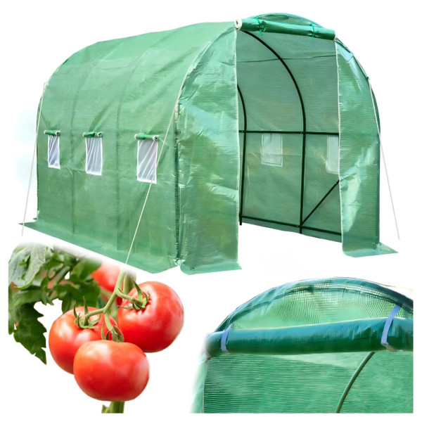 Резервно покривало за оранжерия 3x2x2м – Армирано UV , с цип и прозорци (без рамка)