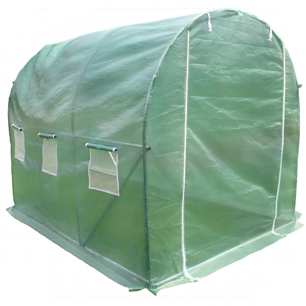 Резервно покривало за оранжерия 3x2x2м – Армирано UV , с цип и прозорци (без рамка)