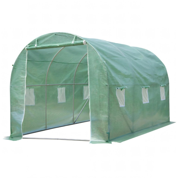 Резервно покривало за оранжерия 3x2x2м – Армирано UV , с цип и прозорци (без рамка) 10