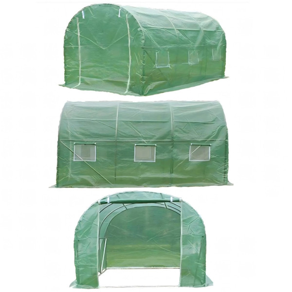 Резервно покривало за оранжерия 3x2x2м – Армирано UV , с цип и прозорци (без рамка)