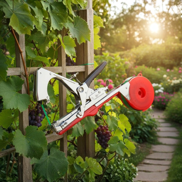 Ръчна машина за връзване на растения – лесно и бързо връзване на домати, грозде, краставици и други култури