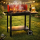 Градинско барбекю на колела, емайлирана стомана, 4 степени + Подарък 3 прибора 2