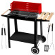 Градинско барбекю на колела, емайлирана стомана, 4 степени + Подарък 3 прибора 4