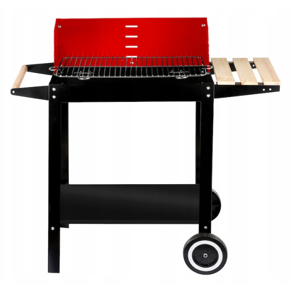 Градинско барбекю на колела, емайлирана стомана, 4 степени + Подарък 3 прибора