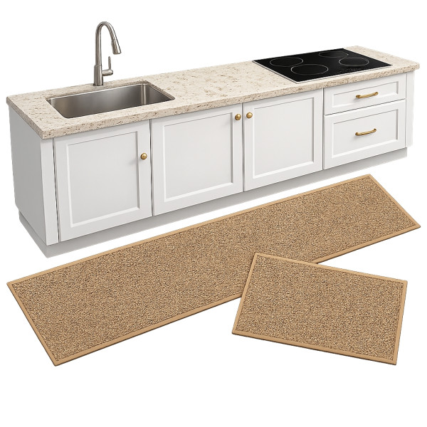 Комплект от 2 броя противоплъзгащи кухненски килими 4