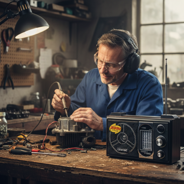 Преносимо радио Leotec LT-2008 — класически дизайн и AC/DC захранване 3